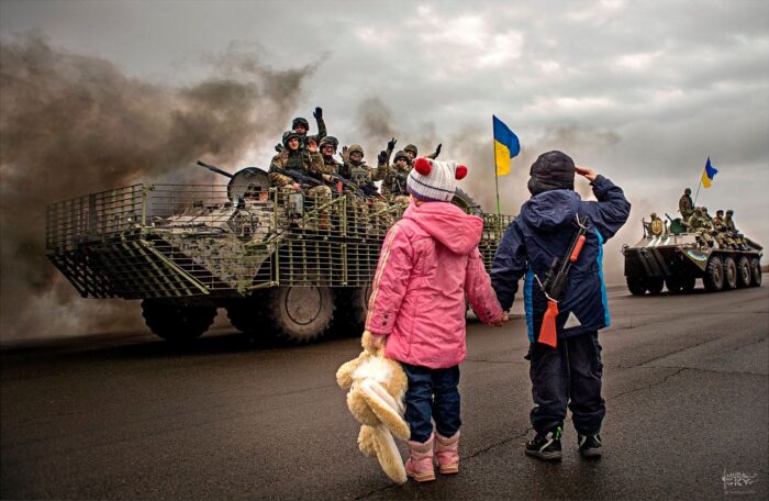 Kinder im Krieg Ukraine 2016